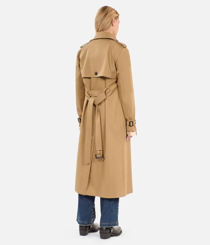 Women Long Beige Trench Coat THE KOOPLES Coats and Jackets