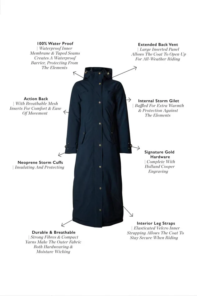 Women Longline Training Coat Ink Navy Holland Cooper Coats Women Longline Training Coat Ink Navy Holland Cooper Coats
