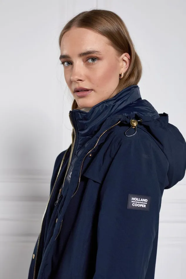 Women Longline Training Coat Ink Navy Holland Cooper Coats Women Longline Training Coat Ink Navy Holland Cooper Coats