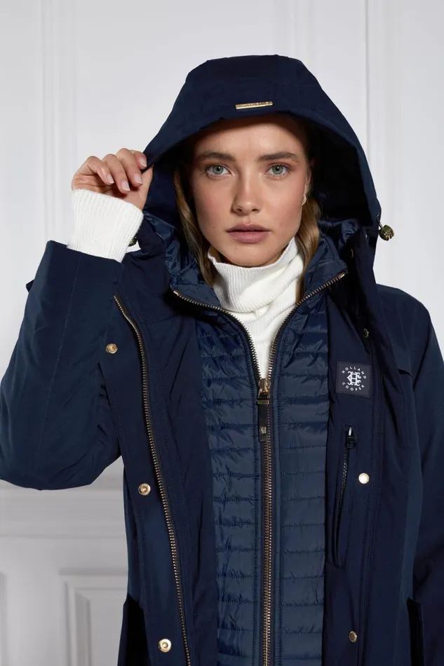 Women Longline Training Coat Ink Navy Holland Cooper Coats Women Longline Training Coat Ink Navy Holland Cooper Coats