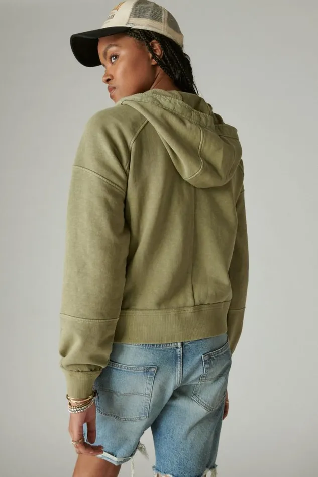 Women Lucky Brand Activewear Utility Zip Hoodie Overland Trek