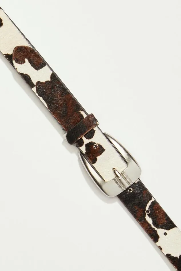 Women Lucky Brand Belts Western Cow Print Belt Blackwhite Women Lucky Brand Belts Western Cow Print Belt Blackwhite