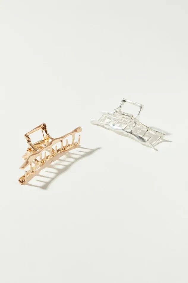 Women Lucky Brand Hair Accessories Metal Claw Set Multi