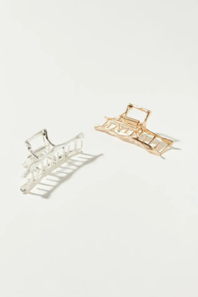 Women Lucky Brand Hair Accessories Metal Claw Set Multi