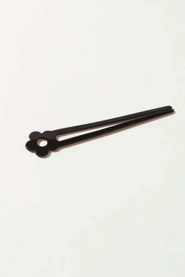 Women Lucky Brand Hair Accessories Retro Daisy Hair Enamel Pin Black