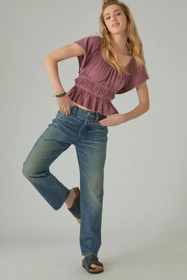Women Lucky Brand Jeans 90s Loose Crop Starlet