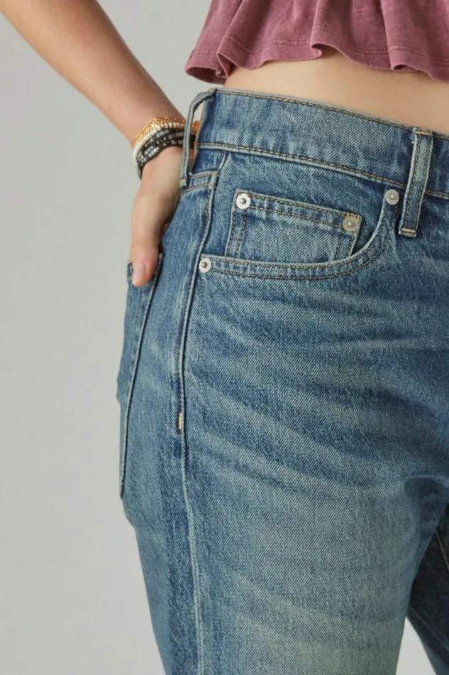 Women Lucky Brand Jeans 90s Loose Crop Starlet