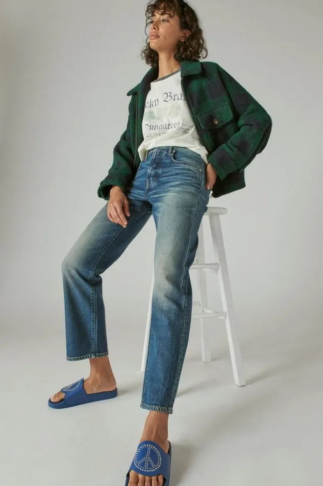 Women Lucky Brand Jeans 90s Loose Crop Starlet
