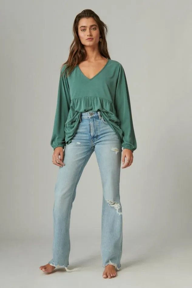 Women Lucky Brand Jeans Boyfriend Flare Wild One Dest