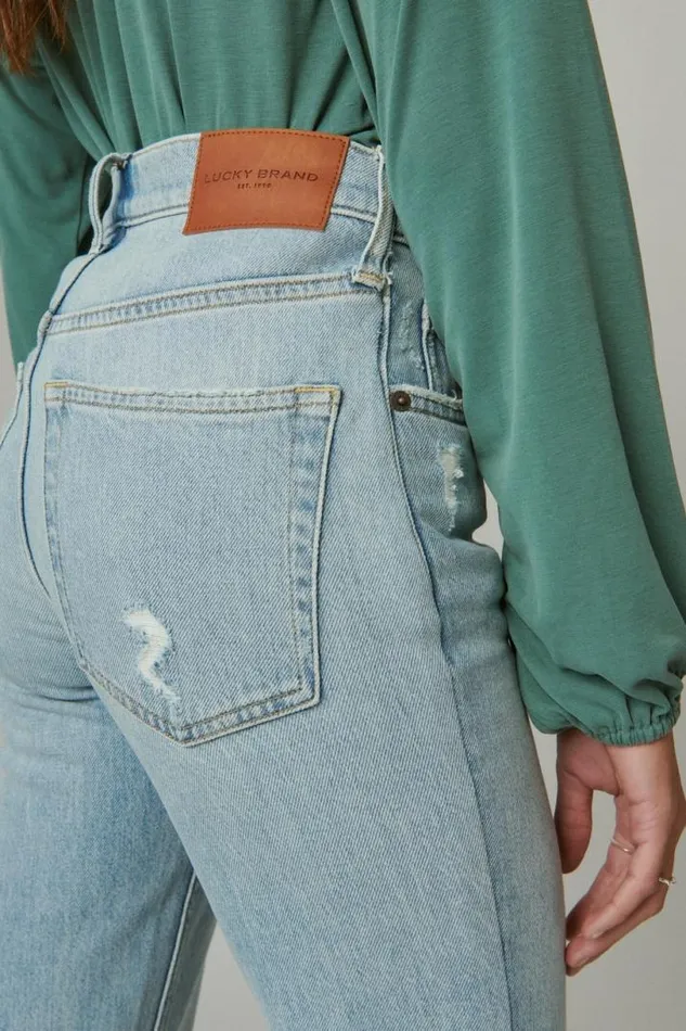Women Lucky Brand Jeans Boyfriend Flare Wild One Dest