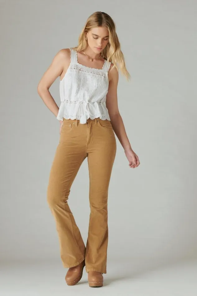 Women Lucky Brand Jeans High Rise Corduroy Stevie Flare Cider