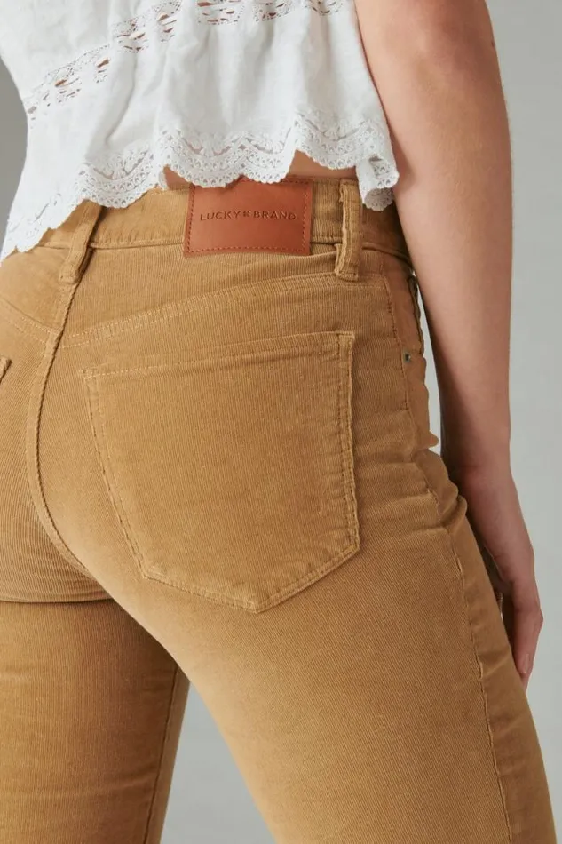 Women Lucky Brand Jeans High Rise Corduroy Stevie Flare Cider