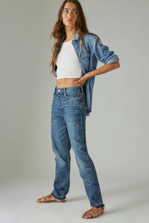 Women Lucky Brand Jeans Lucky Legend Paisley High Rise Drew Mom Aries