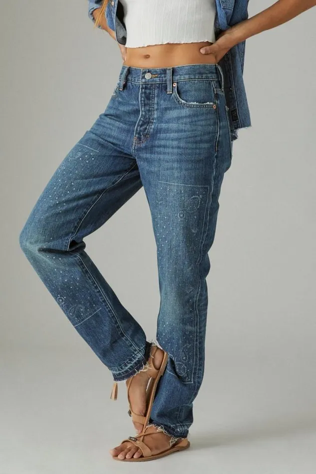 Women Lucky Brand Jeans Lucky Legend Paisley High Rise Drew Mom Aries
