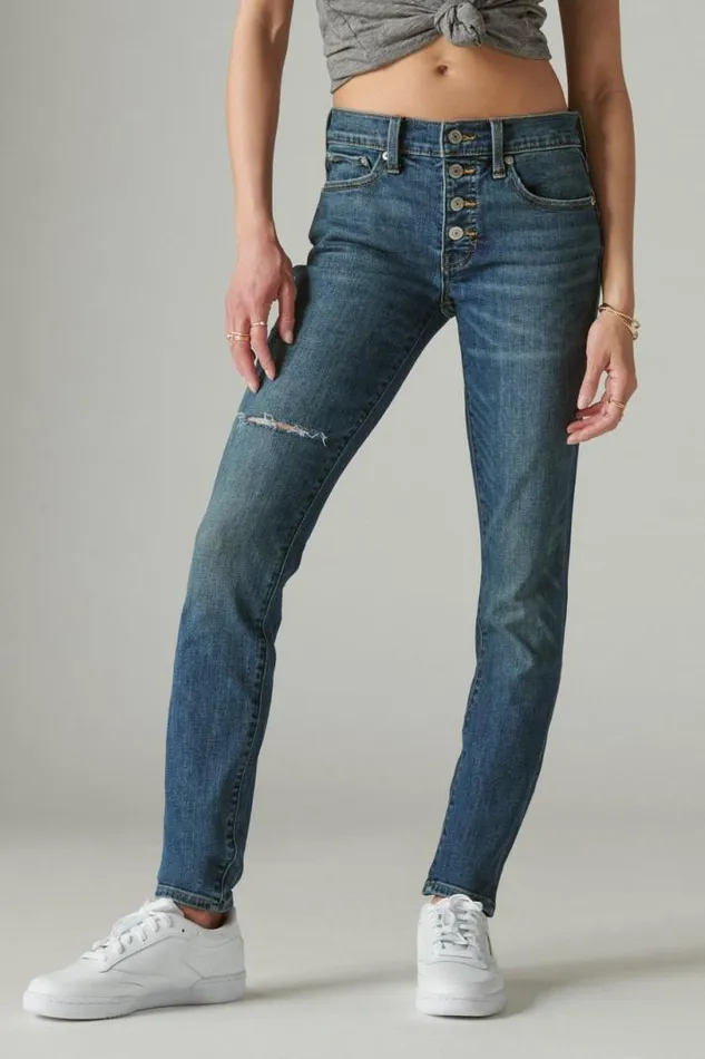 Women Lucky Brand Jeans Mid Rise Ava Skinny Director Dest