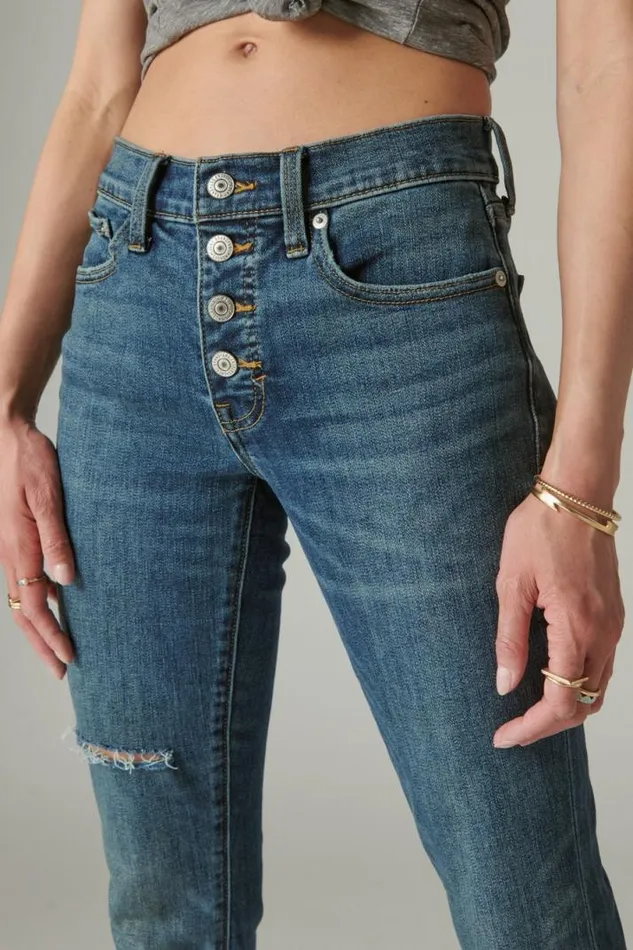 Women Lucky Brand Jeans Mid Rise Ava Skinny Director Dest