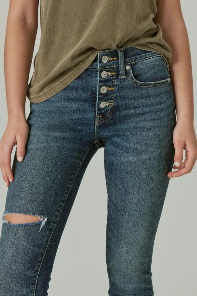 Women Lucky Brand Jeans Mid Rise Ava Skinny Director Dest