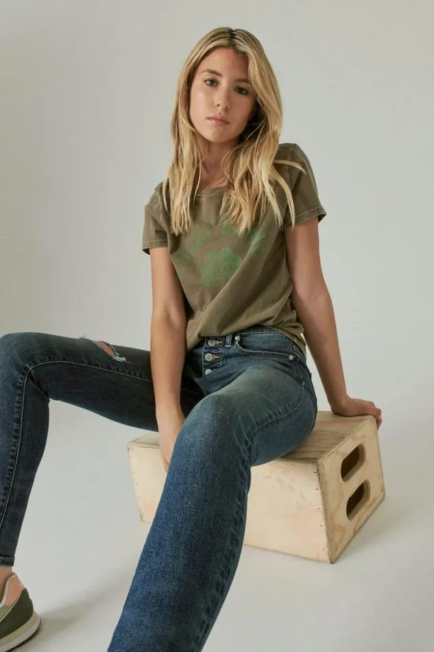 Women Lucky Brand Jeans Mid Rise Ava Skinny Director Dest
