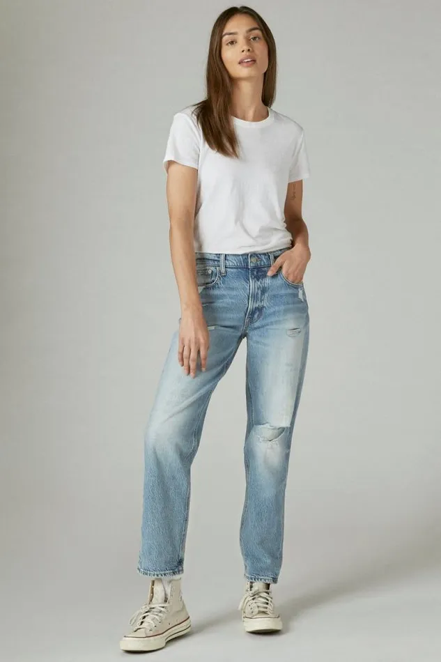 Women Lucky Brand Jeans Mid Rise Boy Jean Red Carpet Dest