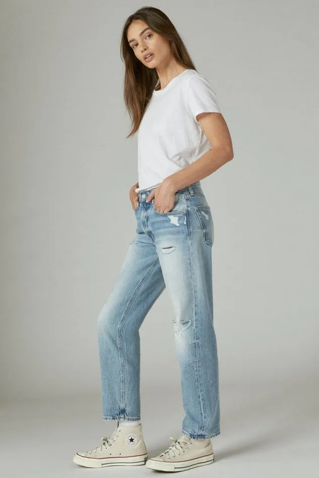 Women Lucky Brand Jeans Mid Rise Boy Jean Red Carpet Dest