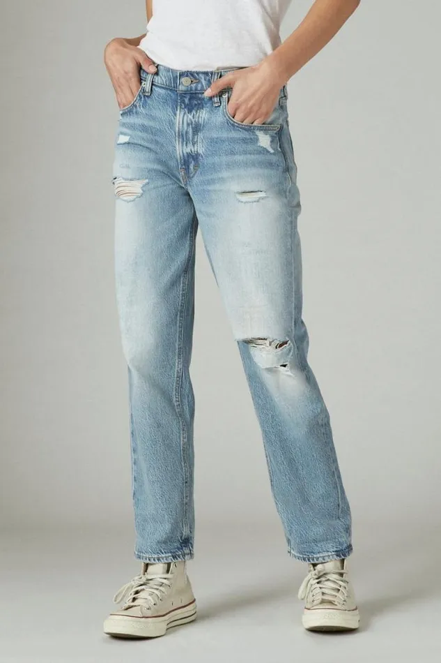 Women Lucky Brand Jeans Mid Rise Boy Jean Red Carpet Dest