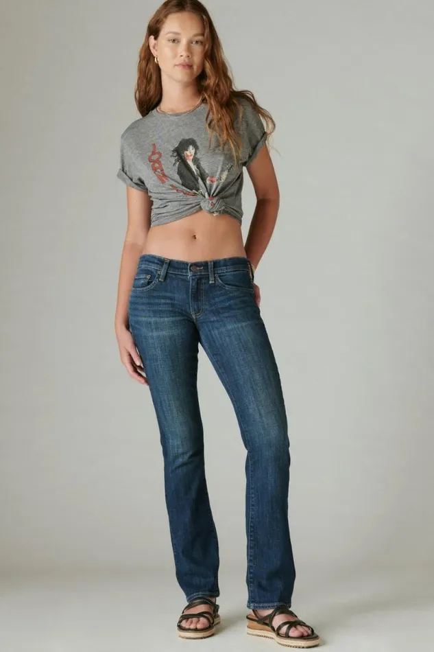 Women Lucky Brand Jeans Mid Rise Sweet Boot Agate