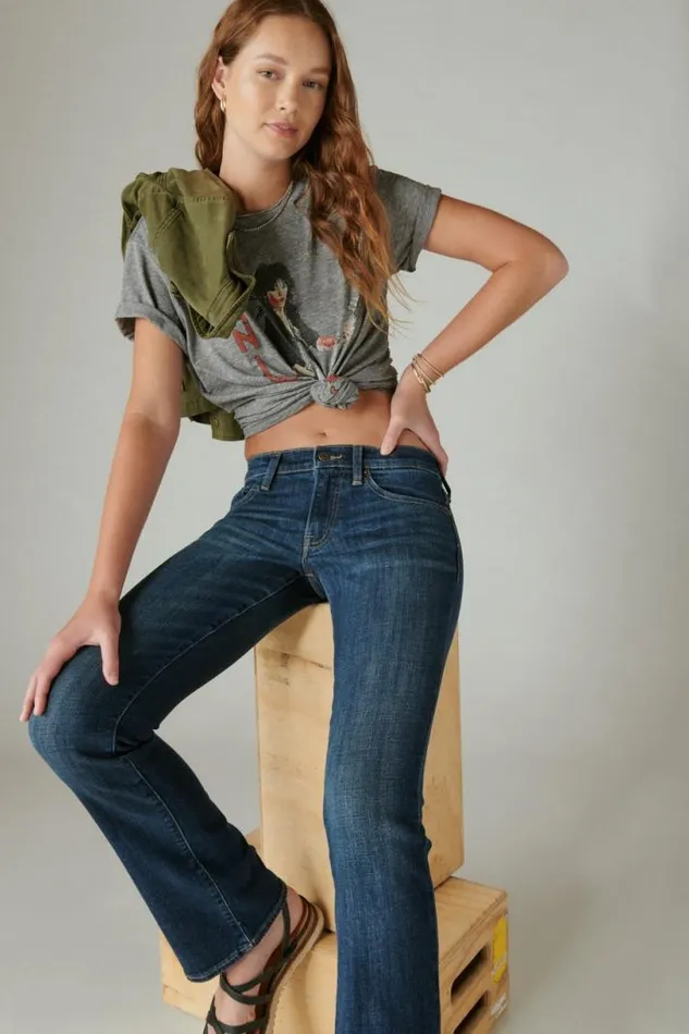 Women Lucky Brand Jeans Mid Rise Sweet Boot Agate