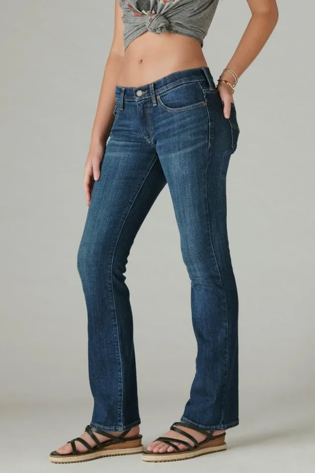 Women Lucky Brand Jeans Mid Rise Sweet Boot Agate