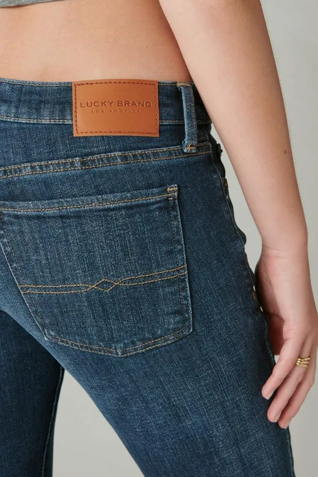 Women Lucky Brand Jeans Mid Rise Sweet Boot Agate