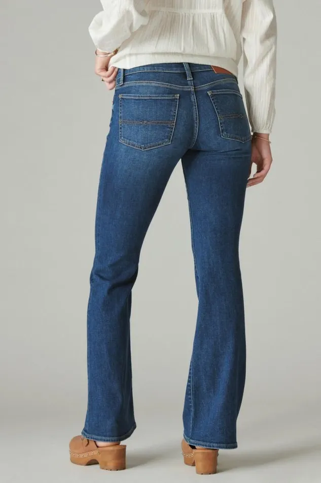 Women Lucky Brand Jeans Mid Rise Sweet Flare Starry Night