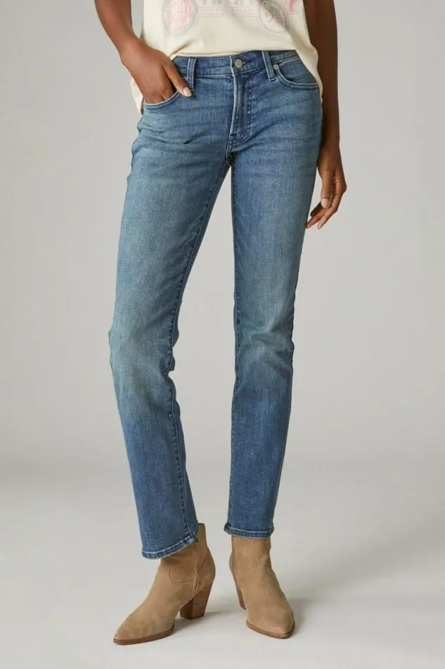 Women Lucky Brand Jeans Mid Rise Sweet Straight Gemini