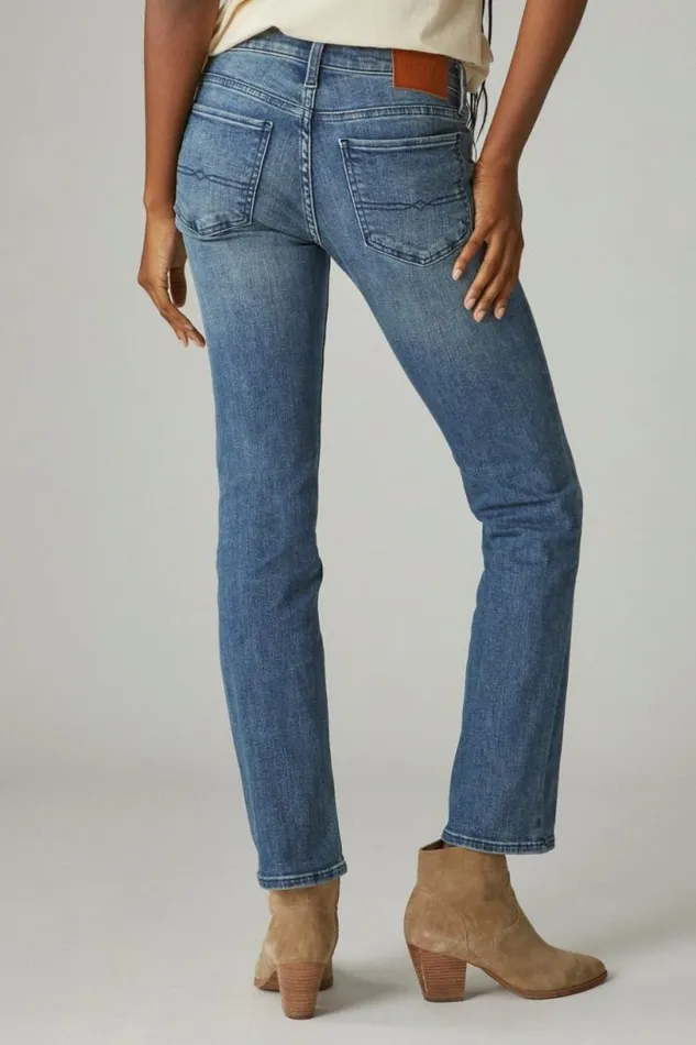 Women Lucky Brand Jeans Mid Rise Sweet Straight Gemini