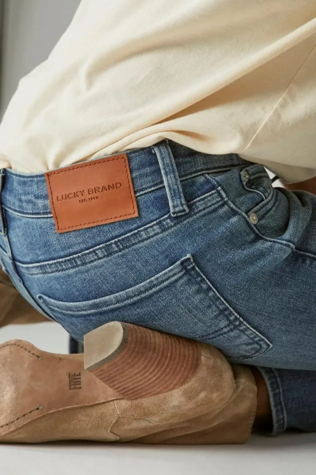 Women Lucky Brand Jeans Mid Rise Sweet Straight Gemini