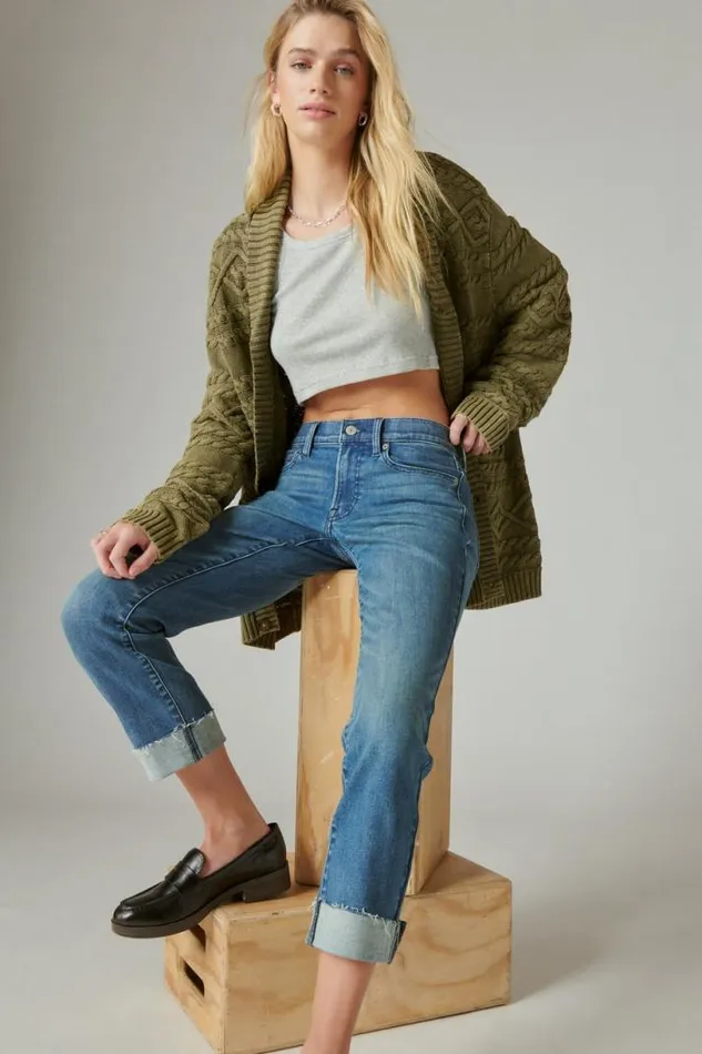 Women Lucky Brand Jeans Sweet Crop Gemini