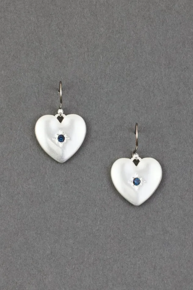 Women Lucky Brand Jewelry Heart Drop Earring Silver