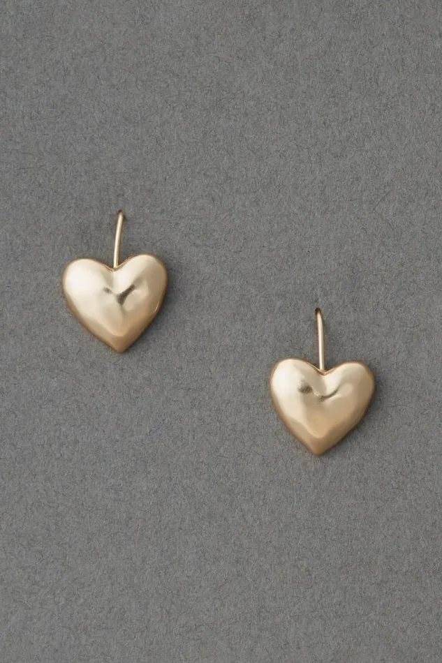 Women Lucky Brand Jewelry Heart Threader Earring Gold