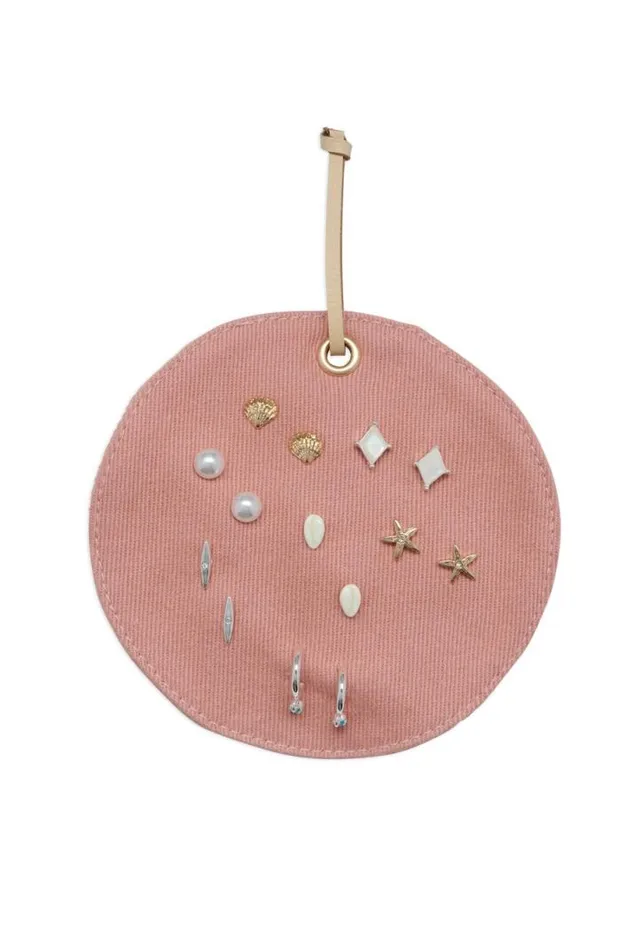 Women Lucky Brand Jewelry Washed Denim Summer Stud Set Two Tone
