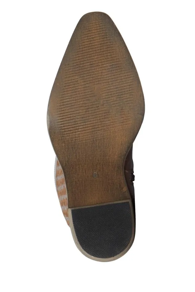 Women Lucky Brand Shoes Abeny Cutout Kneehigh Boot Dark Brown
