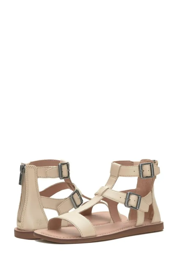 Women Lucky Brand Shoes Brelin Buckle Sandal White