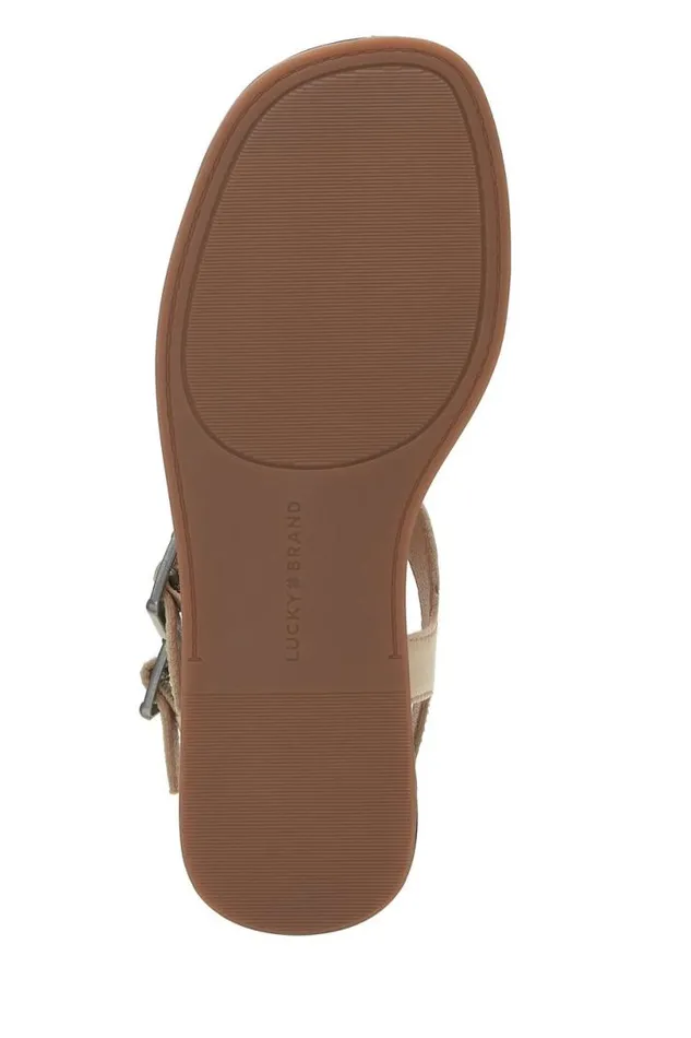 Women Lucky Brand Shoes Brelin Buckle Sandal White