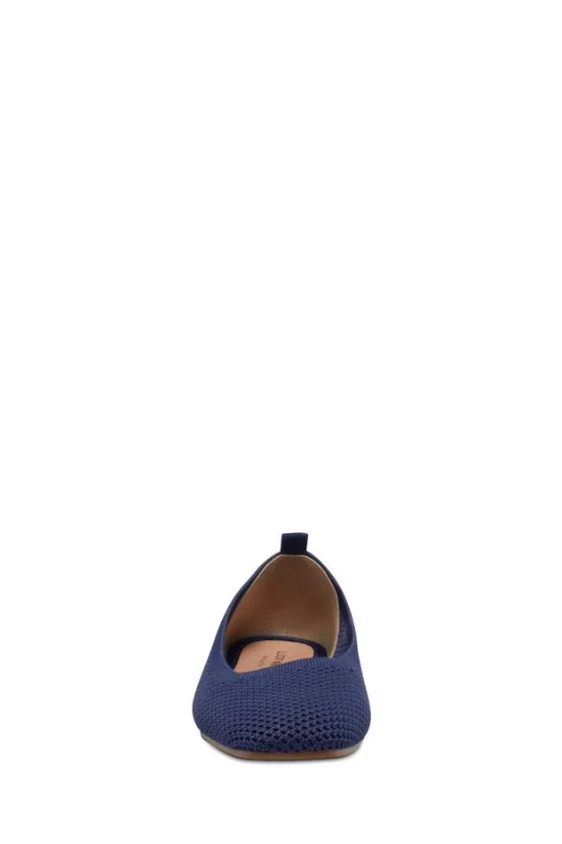 Women Lucky Brand Shoes Daneric Flat Dark Blue