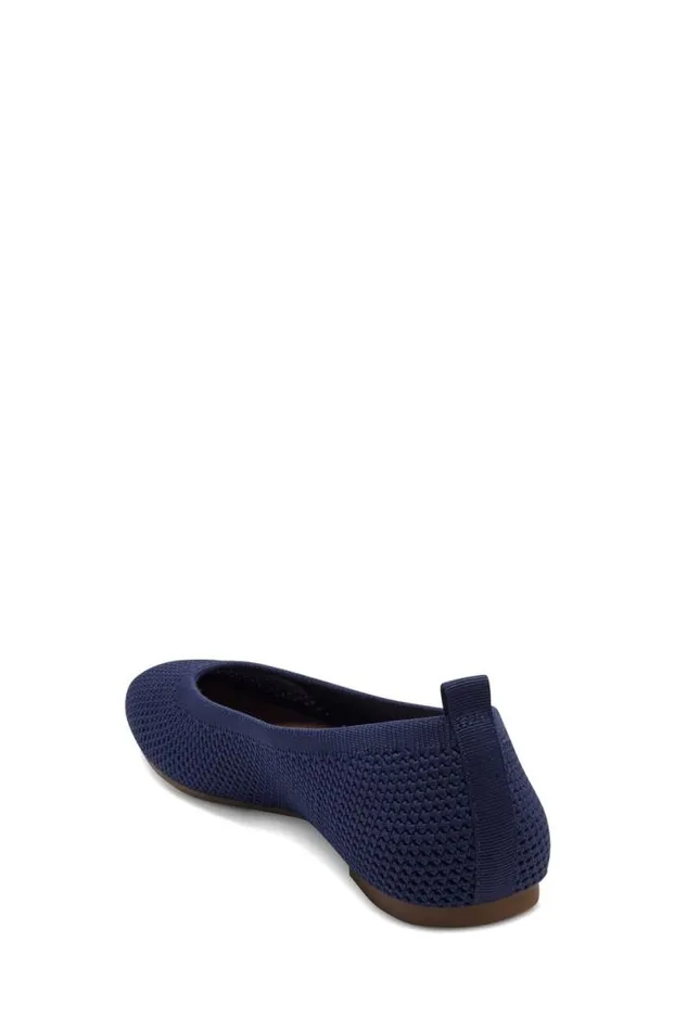 Women Lucky Brand Shoes Daneric Flat Dark Blue
