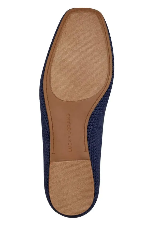Women Lucky Brand Shoes Daneric Flat Dark Blue