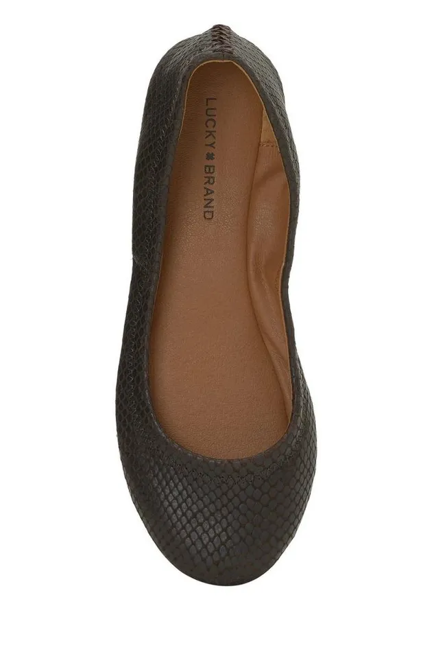 Women Lucky Brand Shoes Emmie Flats Dark Green Women Lucky Brand Shoes Emmie Flats Dark Green