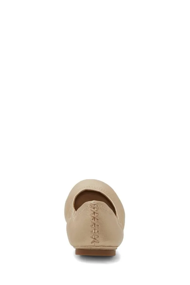 Women Lucky Brand Shoes Emmie Leather Flats Gold