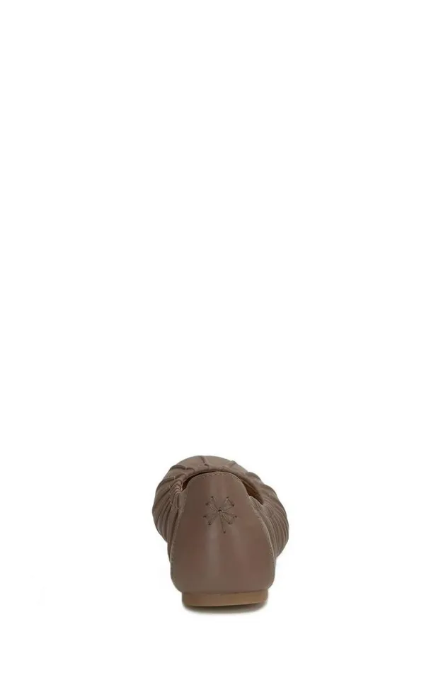 Women Lucky Brand Shoes Erla Flat Open Brownrust