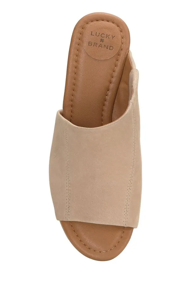 Women Lucky Brand Shoes Malenka Wedge Medium Beige