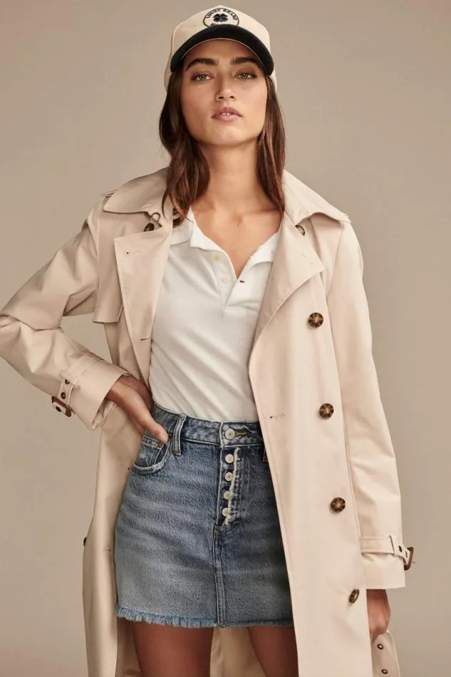 Women Lucky Brand Skirts Denim Mini Skirt Ella