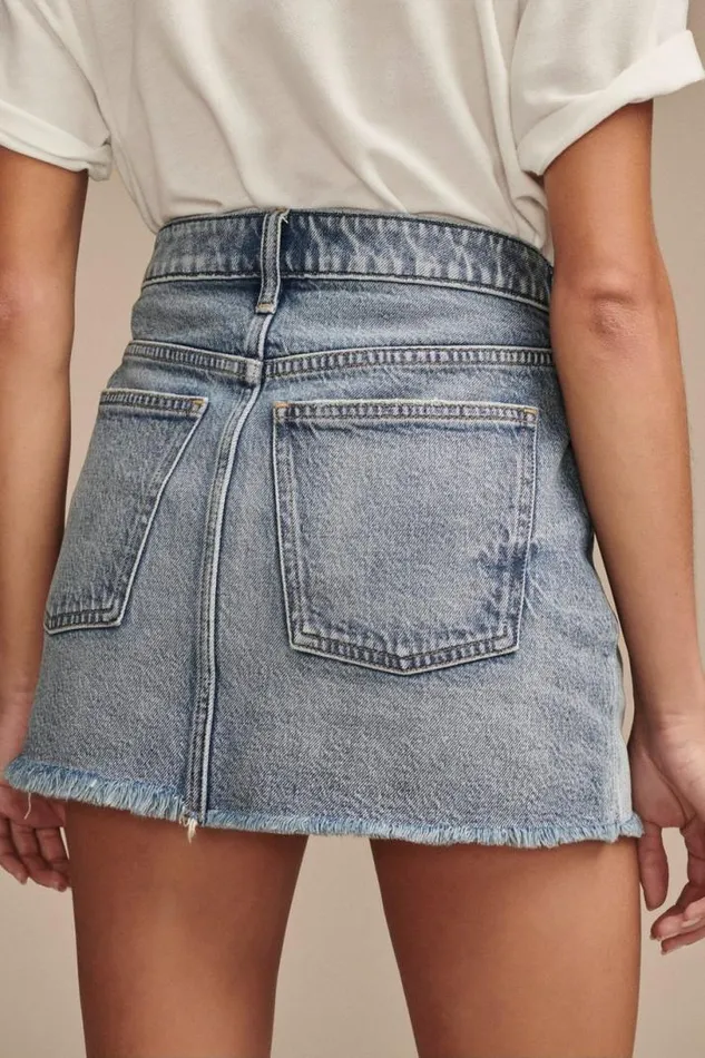 Women Lucky Brand Skirts Denim Mini Skirt Ella