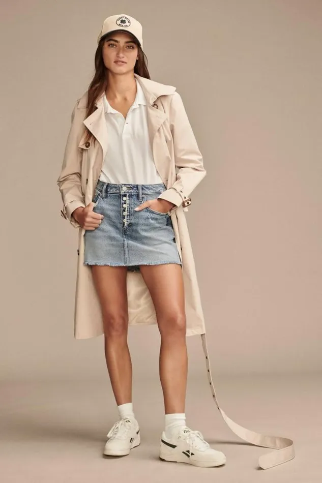 Women Lucky Brand Skirts Denim Mini Skirt Ella